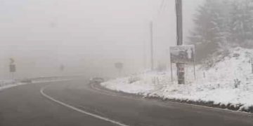 Utilaje și material antiderapant pregătite pentru intervenție pe DN18 zona Borșa și Pasul Prislop