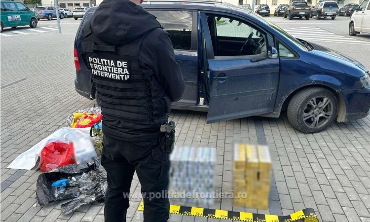Țigări de 15.500 de lei descoperite într-un autoturism oprit de poliţiştii de frontieră în Sighetu Marmației 