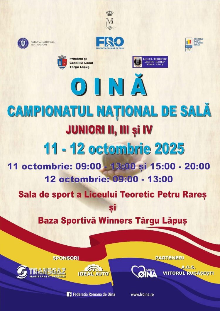 Târgu Lăpuș găzduiește Campionatul Național de Oină în sală pentru juniori