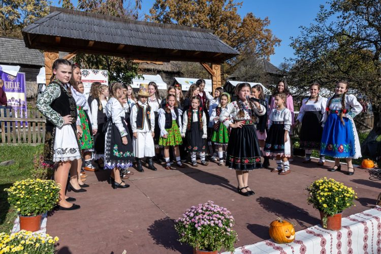 Program artistic deosebit รฎn cadrul Tรขrgului de Sfรขntul Dumitru de la Muzeul Satului din Baia Mare