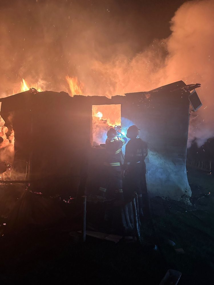 Casă mistuită de flăcări în Buteasa. Proprietarul a ajuns la spital cu arsuri