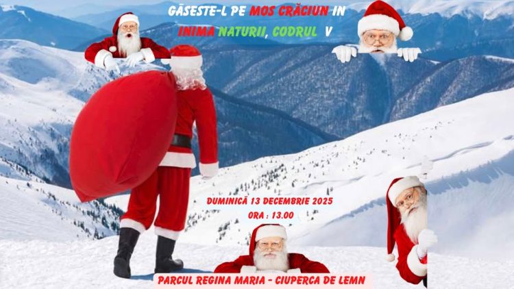Aventura magică revine: „Găsește-l pe Moș Crăciun în inima naturii, Codrul”, ediția a V-a, în Parcul Regina Maria