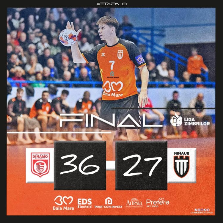 Un test bun, dar cu un rezultat așteptat! Minaurul pierde în fața campioanei Dinamo