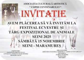 Festival Ecvestru și Târg Expozițional de Animale la Seini, în 15 noiembrie