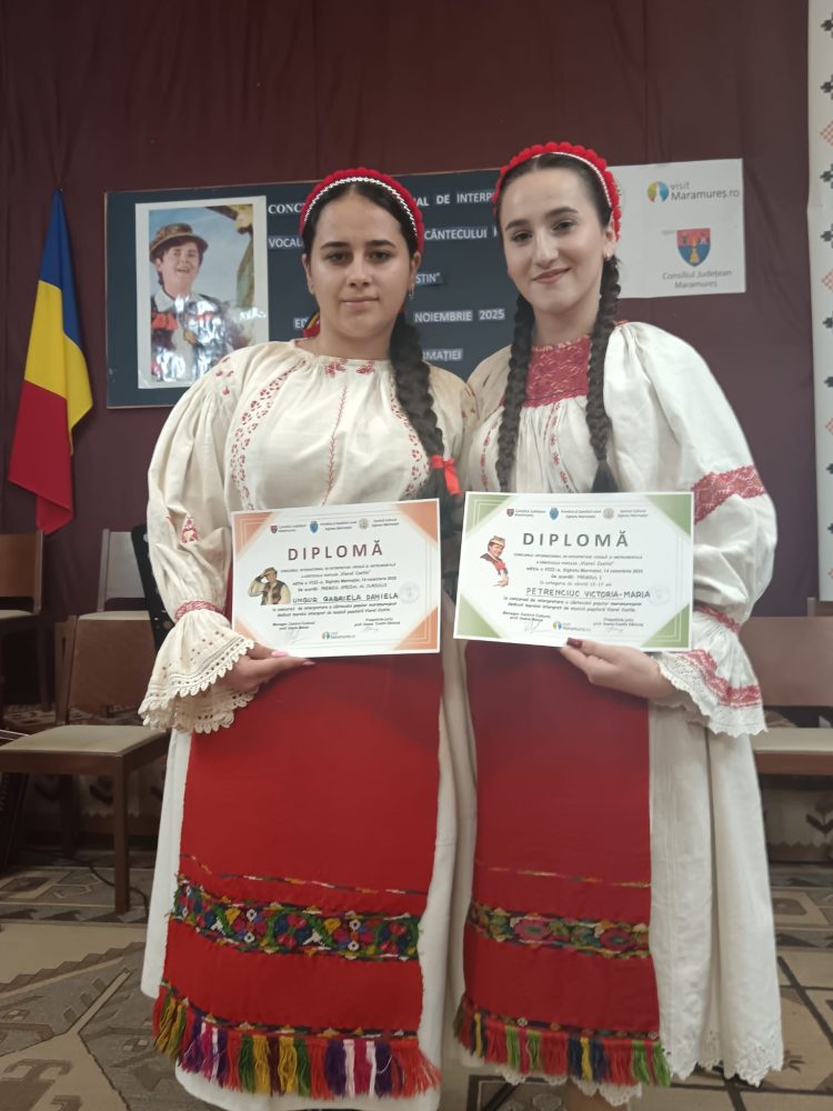 Două eleve din cadrul „Mlădițelor Maramureșene”, premiate la Concursul Internațional „Viorel Costin” din Sighetu Marmației