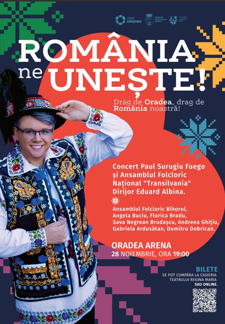 România ne unește! Concert extraordinar de Ziua Națională la Oradea. Ansamblul „Transilvania” este în prim-plan
