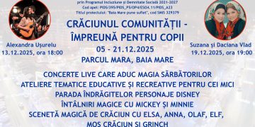 Baia Mare își unește sufletul pentru copii: „Crăciunul Comunității” transformă Parcul Mara într-un tărâm al solidarității și al magiei