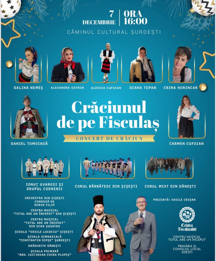Crăciunul de pe Fisculaș” aduce la Șurdești un spectacol tradițional de excepție, pe 7 decembrie