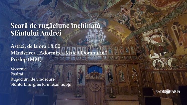 Seară de rugăciune închinată Sfântului Andrei