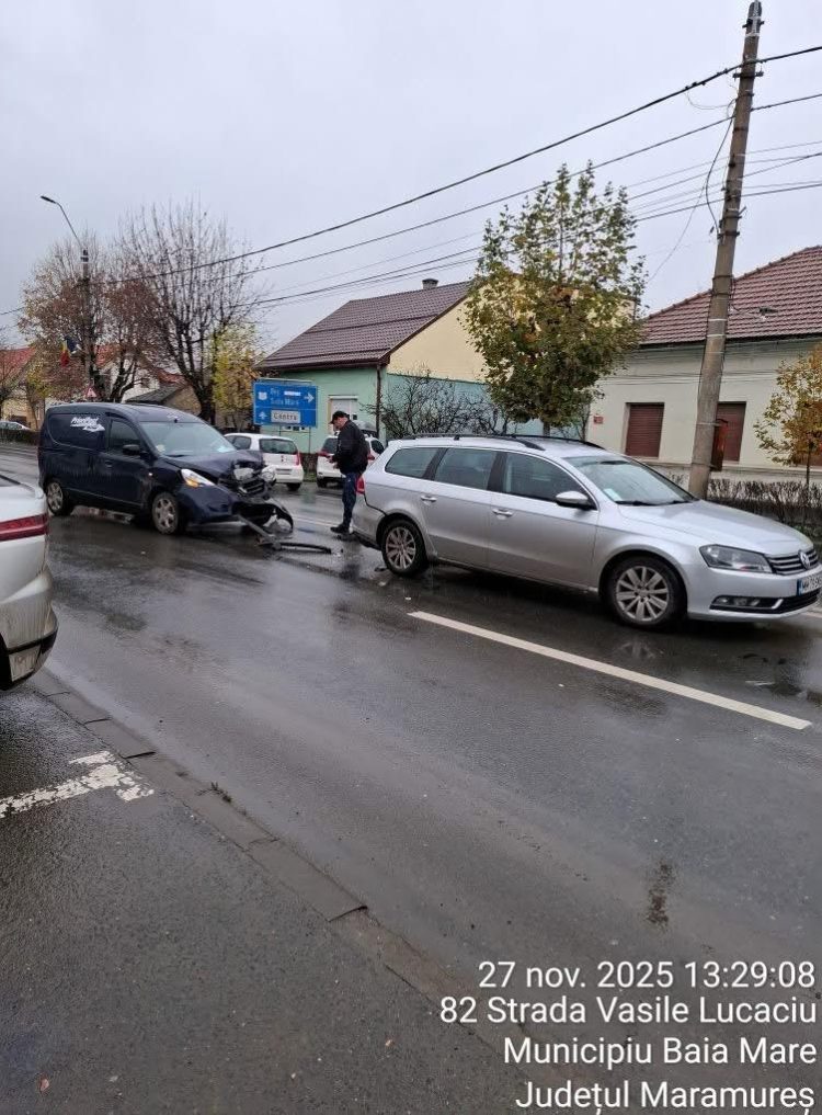 Accident grav pe strada Vasile Lucaciu din Baia Mare