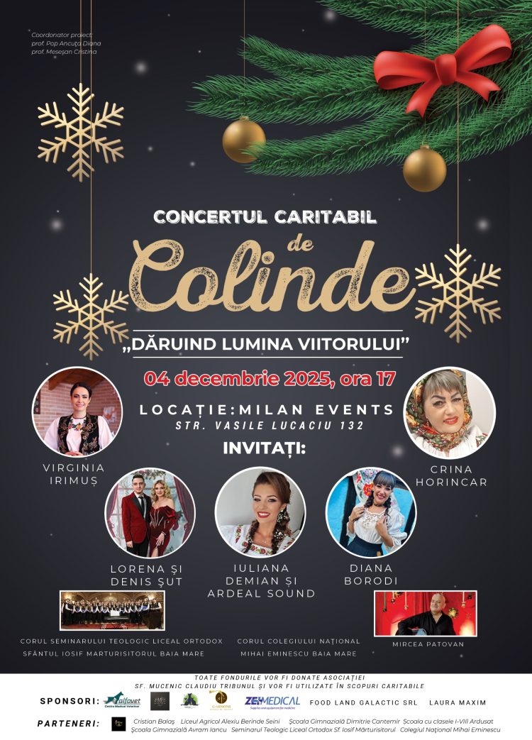 Concert caritabil de colinde – „Dăruind Lumina Viitorului”