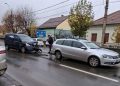 Coliziune între două autoturisme pe str. Vasile Lucaciu din Baia Mare – foto