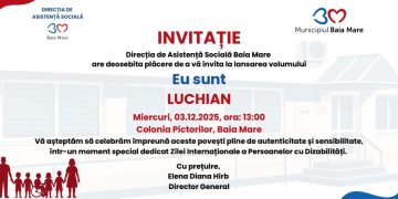 Lansarea volumului „Eu sunt Luchian”, un eveniment dedicat Zilei Internaționale a Persoanelor cu Dizabilități