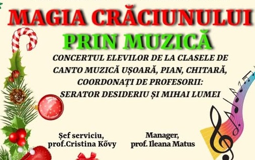 „Magia Crăciunului prin muzică”, pe scena Centrului Cultural Sighetu Marmației
