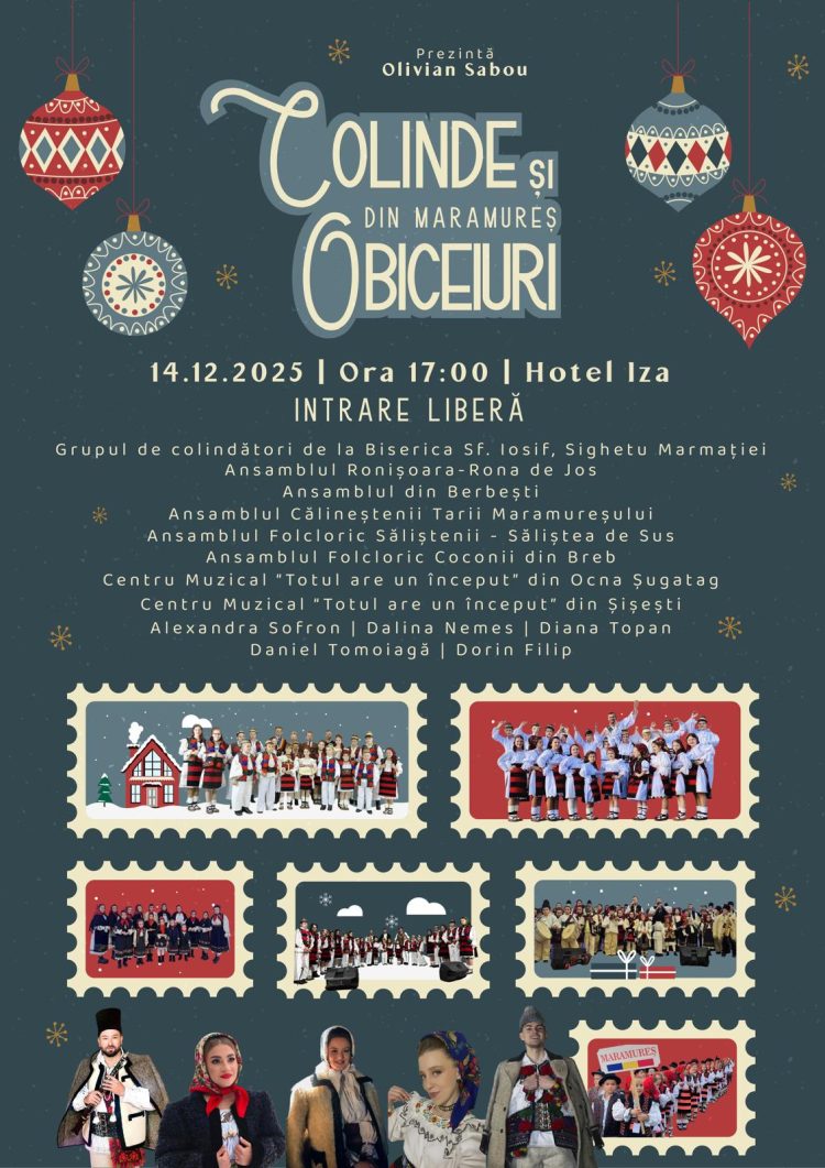 Tradițiile prind glas: „Colinde și Obiceiuri din Maramureș”, eveniment gratuit la Sighet