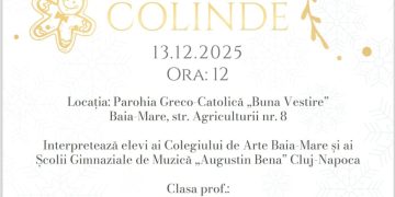 Recital de colinde la Baia Mare, susținut de elevi ai școlilor de muzică din Baia Mare și Cluj-Napoca
