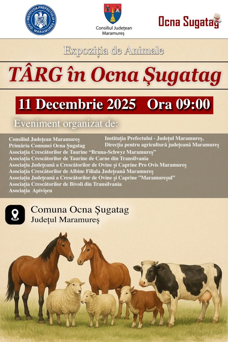 Expoziție de animale în Ocna Șugatag! Tradiția merge mai departe!
