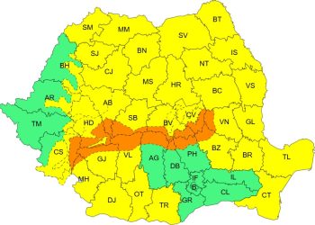 AVERTIZARE METEOROLOGICĂ COD GALBEN de vânt și ninsori viscolite în Maramureș