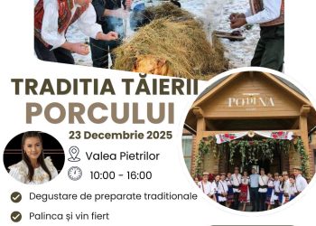 Tradiția tăierii porcului, readusă la viață la Podina Resort. Eveniment autentic maramureșean, pe 23 decembrie