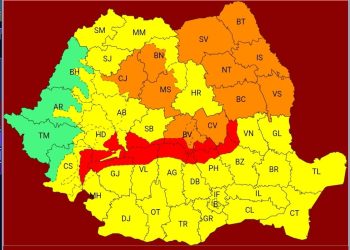 COD ROȘU și COD PORTOCALIU de vreme severă: vânt puternic și viscol în zonele montane și în mai multe regiuni ale țării