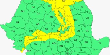 COD GALBEN. Rafale de vânt de 90-120 km/h și viscol