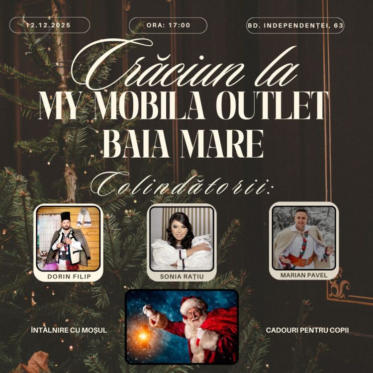 Crăciun cu colindători și surprize la My Mobila Outlet Baia Mare