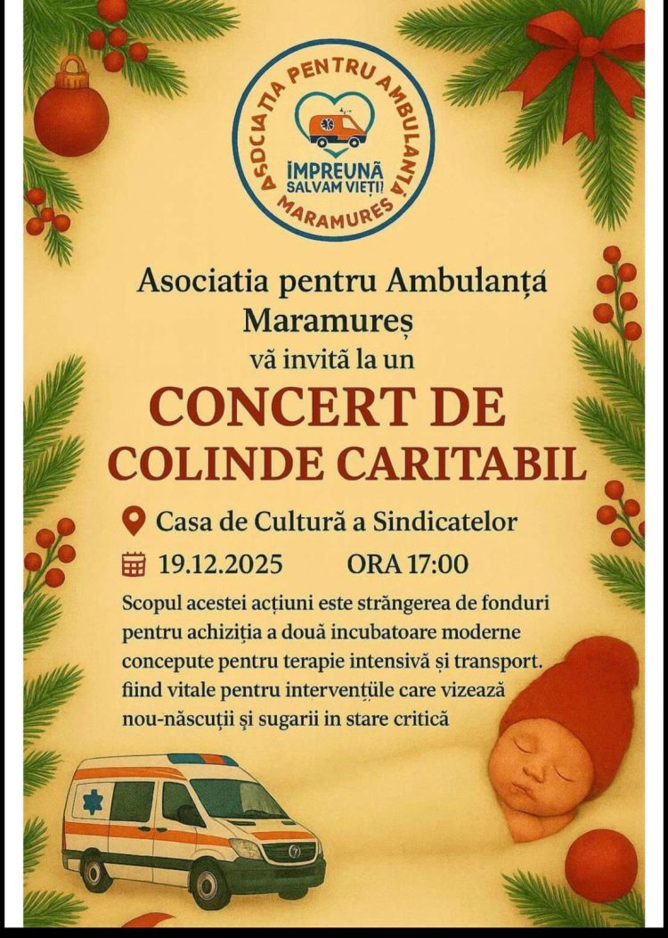 Concert de colinde caritabil, organizat la Baia Mare pentru salvarea nou-născuților