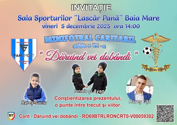 „Dăruind vei dobândi”, minifotbal caritabil, ediția a VI-a