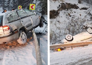 Trafic îngreunat în Pasul Prislop din cauza ninsorii și viscolului, pe DN18. Mai multe accidente pe drumurile din Maramureș