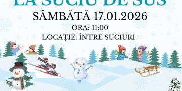 Hai la derdeluș, în Suciu de Sus! Eveniment pentru copii și părinți, pe 17 ianuarie