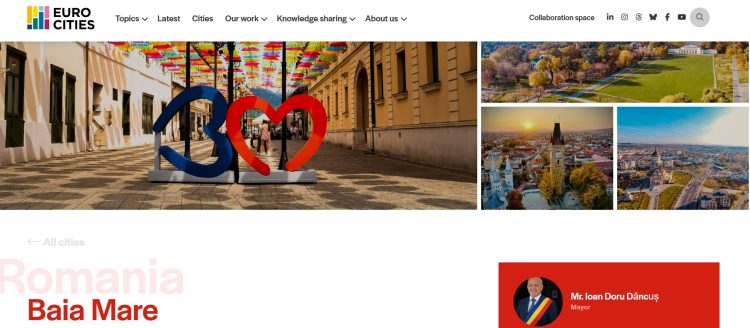 Baia Mare intră oficial în Eurocities, una dintre cele mai influente rețele urbane din Europa