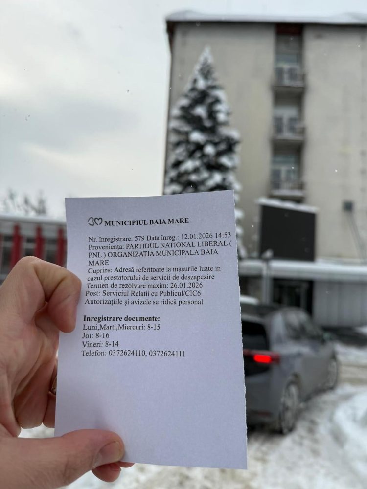 Deszăpezirea în Baia Mare este o obligație contractuală, nu un favor