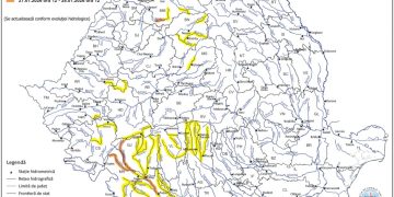 INHGA: COD GALBEN și COD PORTOCALIU de inundații pe râuri din Maramureș