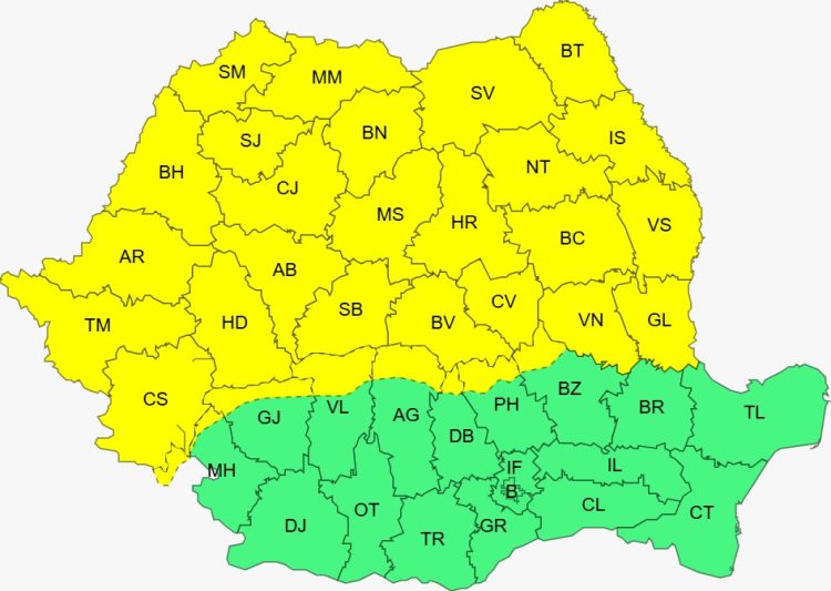 Iarna se intensifică. Maramureșul intră sub cod galben de ninsori