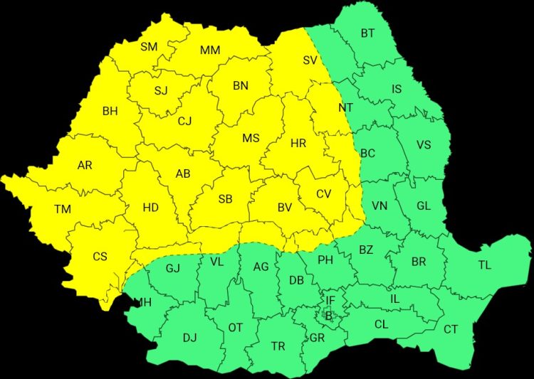 Vreme de iarnă severă în următoarele zile în Maramureș: ninsori, viscol și ger