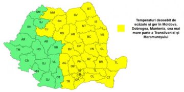 COD GALBEN de ger prelungit. Vor fi minus 19 grade Celsius
