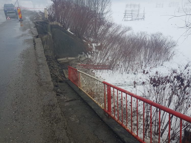 Cum arată podul „Danova”din Vișeu de Jos prăbușit în seara de 26 ianuarie