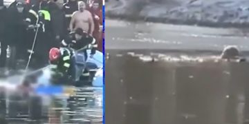 Când subprefectul filmează, iar un nepalez sare în apa înghețată pentru a salva o fetiță