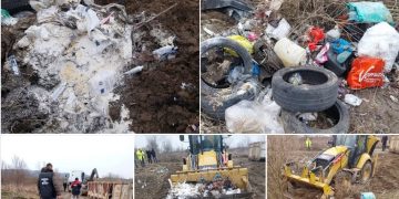 Ce spune Garda de Mediu despre produsele alimentare și pentru igienă aruncate pe malul Someșului, la Ulmeni