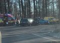 Accident rutier în intersecție, la Hideaga. Trei autovehicule implicate