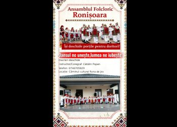 Ansamblul Folcloric „Ronișoara” își deschide porțile pentru noi membri: „Dansul ne unește, lumea ne iubește!”