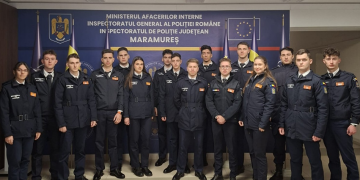 Stagiu de practică pentru viitorii polițiști. 16 studenți ai Academiei „Alexandru Ioan Cuza”, la IPJ Maramureș