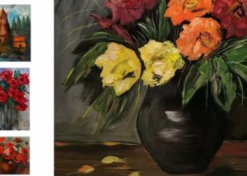 „Dialog cu florile” – Expoziția de pictură a artistei Lidia Buleandra, la Sighetu Marmației
