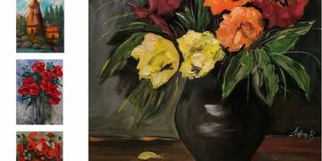 „Dialog cu florile” – Expoziția de pictură a artistei Lidia Buleandra, la Sighetu Marmației