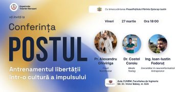 Conferință la Baia Mare: „Antrenamentul libertății într-o cultură a impulsului”, organizată de tinerii moroșeni