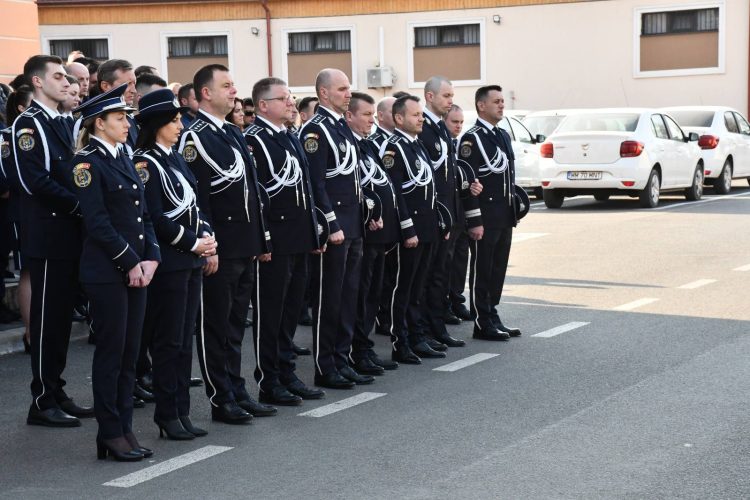 Moment de reculegere la Inspectoratul de Poliție Județean Maramureș, de Ziua Poliției Române