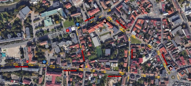 Restricții de circulație în Baia Mare, în zona Piața Revoluției, începând cu 22 martie