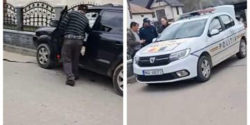 Accident rutier în Săliștea de Sus: mașină scăpată de sub control, oprită în gardul unei biserici