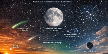 Aprilie 2026 în cosmos: evenimente astronomice spectaculoase și invitație la Planetariul Baia Mare