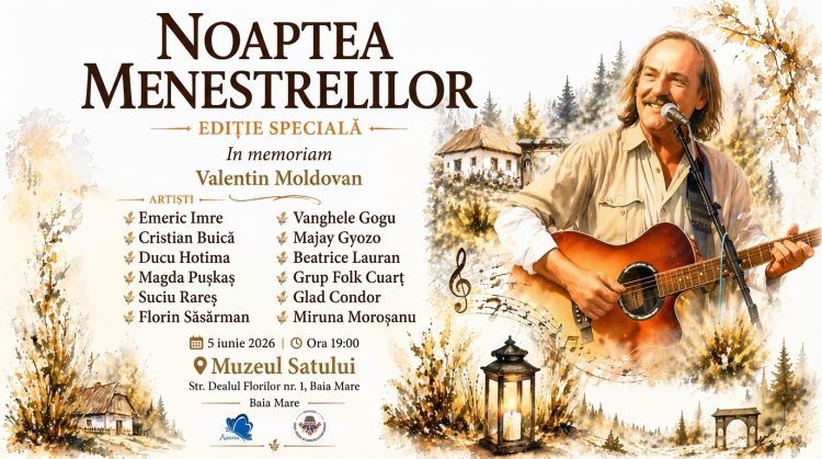 „Noaptea Menestrelilor” revine la Baia Mare – magie folk, emoție și un omagiu pentru Valentin Moldovan